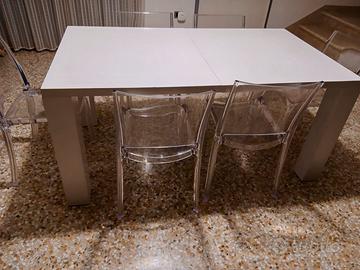Tavolo allungabile bianco + 10 sedie