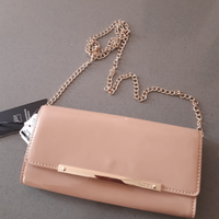 Pochette beige/cipria lucida