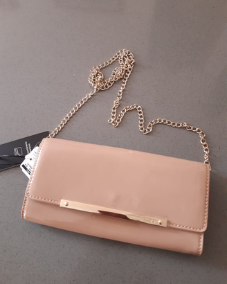 Pochette beige/cipria lucida