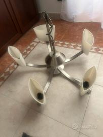 Lampadario 5 luci + lampada