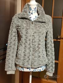 Giacca in finta pelliccia grigia 