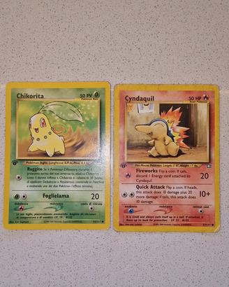 1Ed Chikorita NG 54 / 111 Cyndaquil 57 / 111 ITA