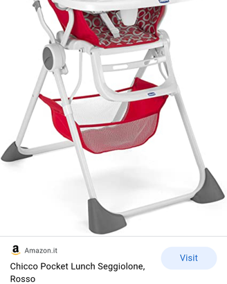 Seggiolone Chicco colore rosso