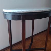 tavolo antico primi 900 con marmo bianco