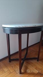 tavolo antico primi 900 con marmo bianco