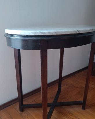 tavolo antico primi 900 con marmo bianco