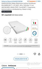 Materasso lettino 60X120