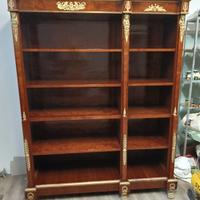 libreria in radica di noce stile imperi