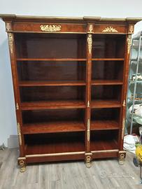 libreria in radica di noce stile imperi