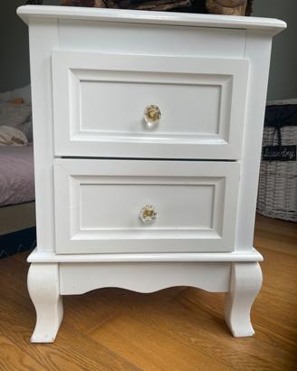 2 Comodini bianchi stile shabby