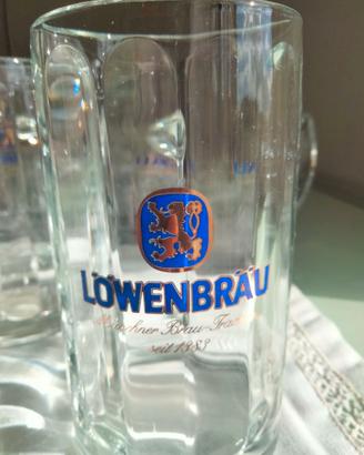 Set 6 boccali da birra Lowenbrau 0,4 l.