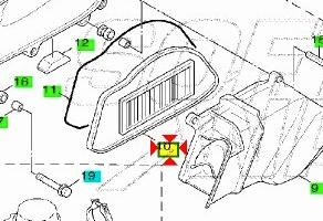 Filtro aria Yamaha Cygnus 125 5TYE44511000