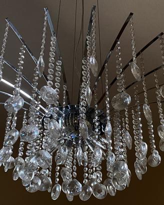 Lampadario a gocce di cristallo Ideal lux