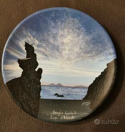 SICILIA - PIATTO soprammobile IPINTO A MANO