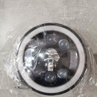 Faro  moto a led con Teschio centrale  14,31 cm  