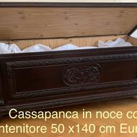 Cassa panca in noce