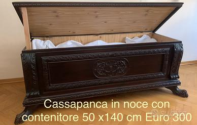 Cassa panca in noce