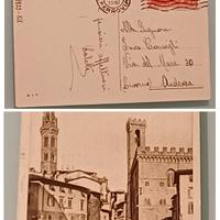 Cartolina Piazza San Firrnze 1933, viaggiata

