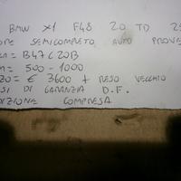 Motore semicompleto bmw x1 f48 2.0 td 25d