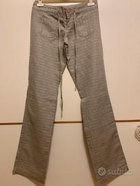 Pantaloni da donna estivi in lino e cotone