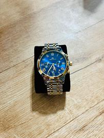 OROLOGIO MEGALITH QUADRANTE BLU CINTURINO ACCIAIO