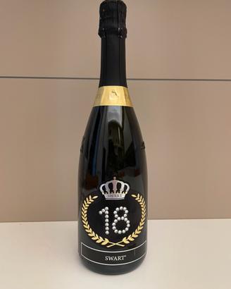 Vino spumante per diciottesimo con swarovski