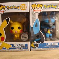 funko pop pikachu e lucario 
