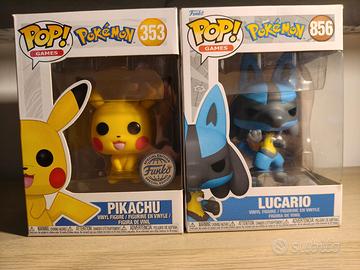 funko pop pikachu e lucario 
