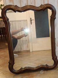 Specchio il legno color noce