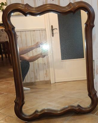 Specchio il legno color noce