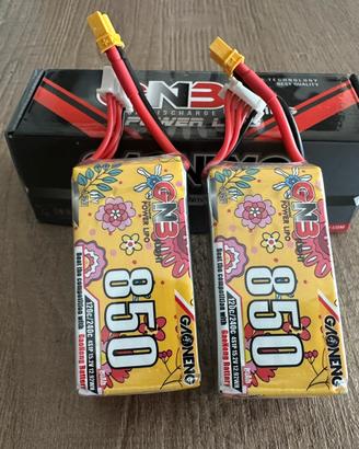 2 BATTERIE LIPO GNB 4S 850mah