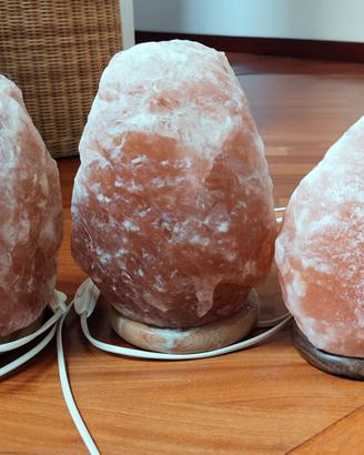 3 Lampade di sale Himalayano originali