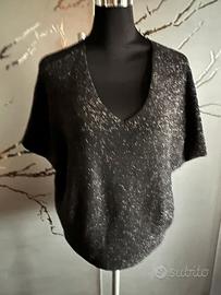 Maglia nera lurex Goldenpoint