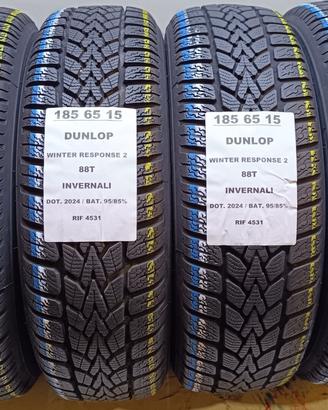4 GOMME 185 65 15 DUNLOP INV RIF4531