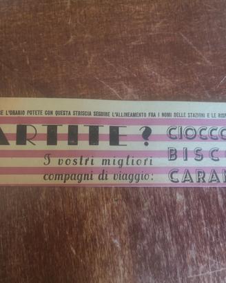 cartoncino da collezione treni Italia 