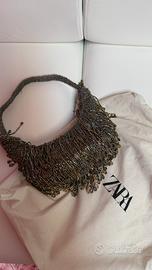 Borsa FRINGED SHOULDER BAG Zara