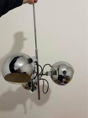 Lampadario cromato anni 70