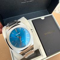 Orologio d1 milano al quarzo fondo blu in acciaio