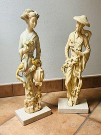 Coppia statue orientali vintage