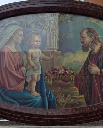 Quadro capoletto Sacra Famiglia primi 900