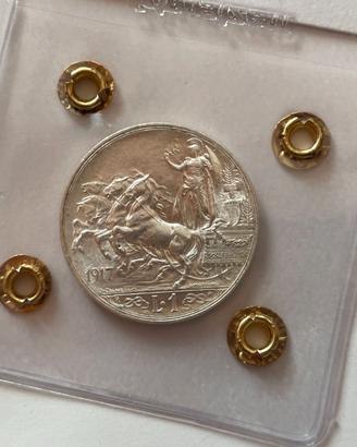 1 Lira 1917 Quadriga Briosa Argento qFDC