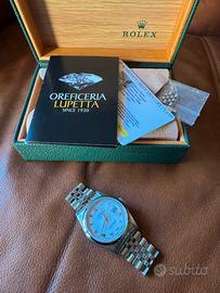 Rolex datejust 16200 white roman dial