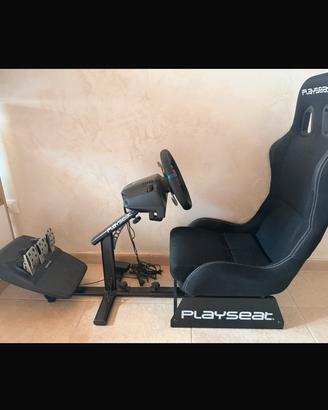 postazione simulatore di guida playseat+logitech