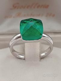 anello argento 925 smeraldo colombiano val. 15000$