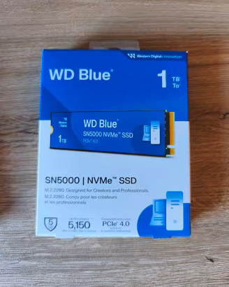 SSD NVMe M.2 1TB WD Blue SN5000 PCIe 4.0 