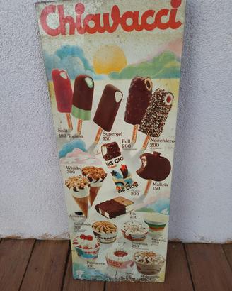 Tabella Pubblicitaria Metallo Gelati CHIAVACCI 
