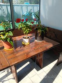 tavolo con panca a"L"