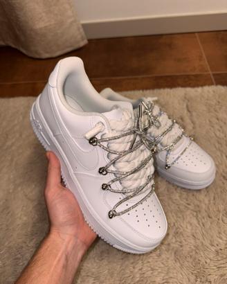 nike air force 1 custom lacci swarovski