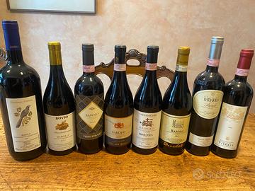 8 bottiglie barolo cantine varie 1999/2019