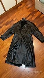 Trech/capotto in vera pelle nera - conbipel (tg.48